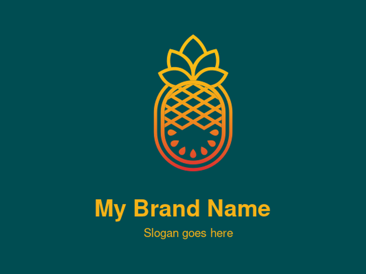 Pineapple with Watermelon Logo Design for Tropical Beverage and Wellness Brands